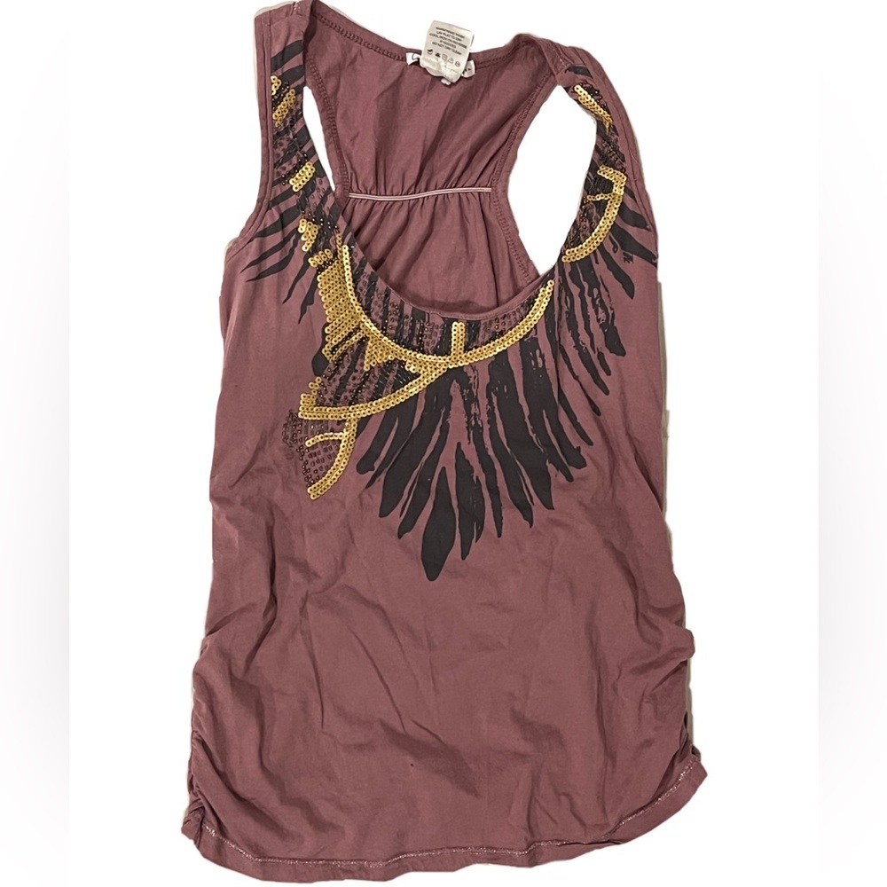 Embellished Mauve Tank Top